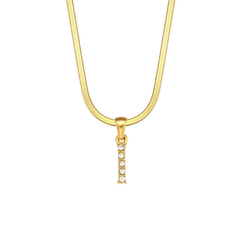 Gold Letter Pendant Necklace