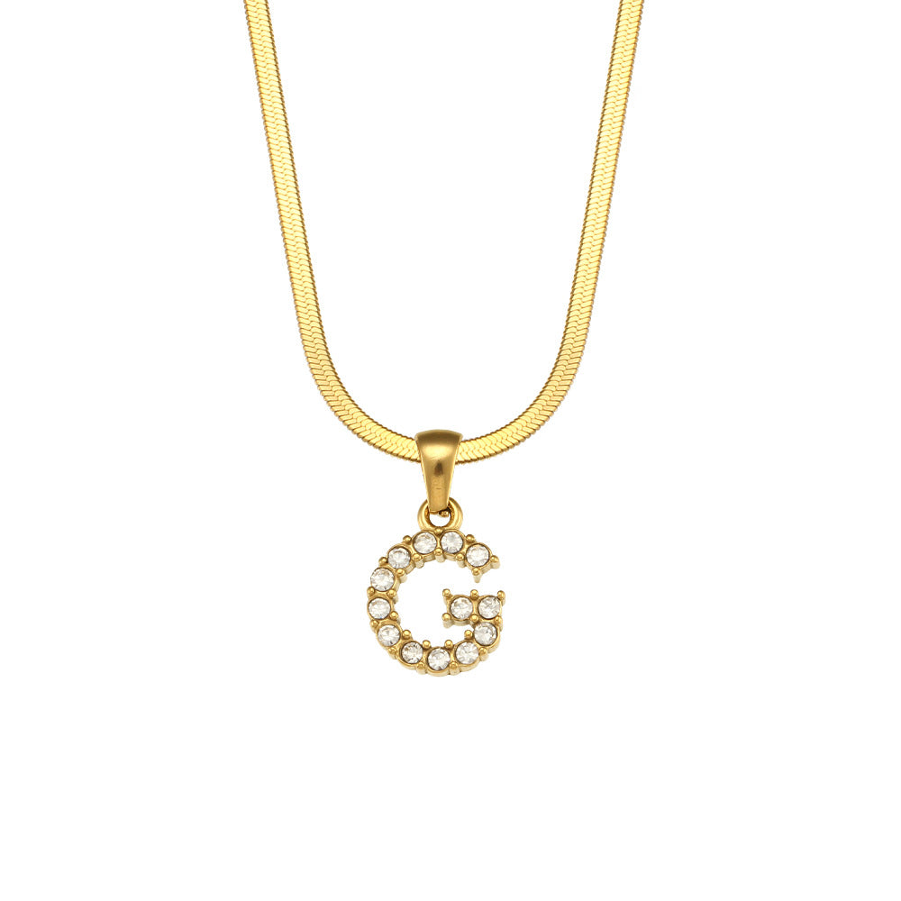 Gold Letter Pendant Necklace