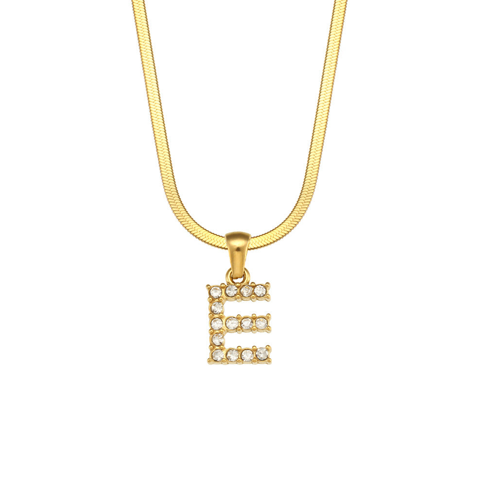 Gold Letter Pendant Necklace