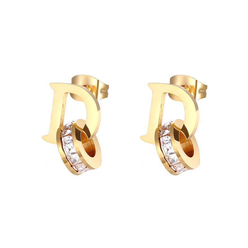 LUX D EARRING STUDS