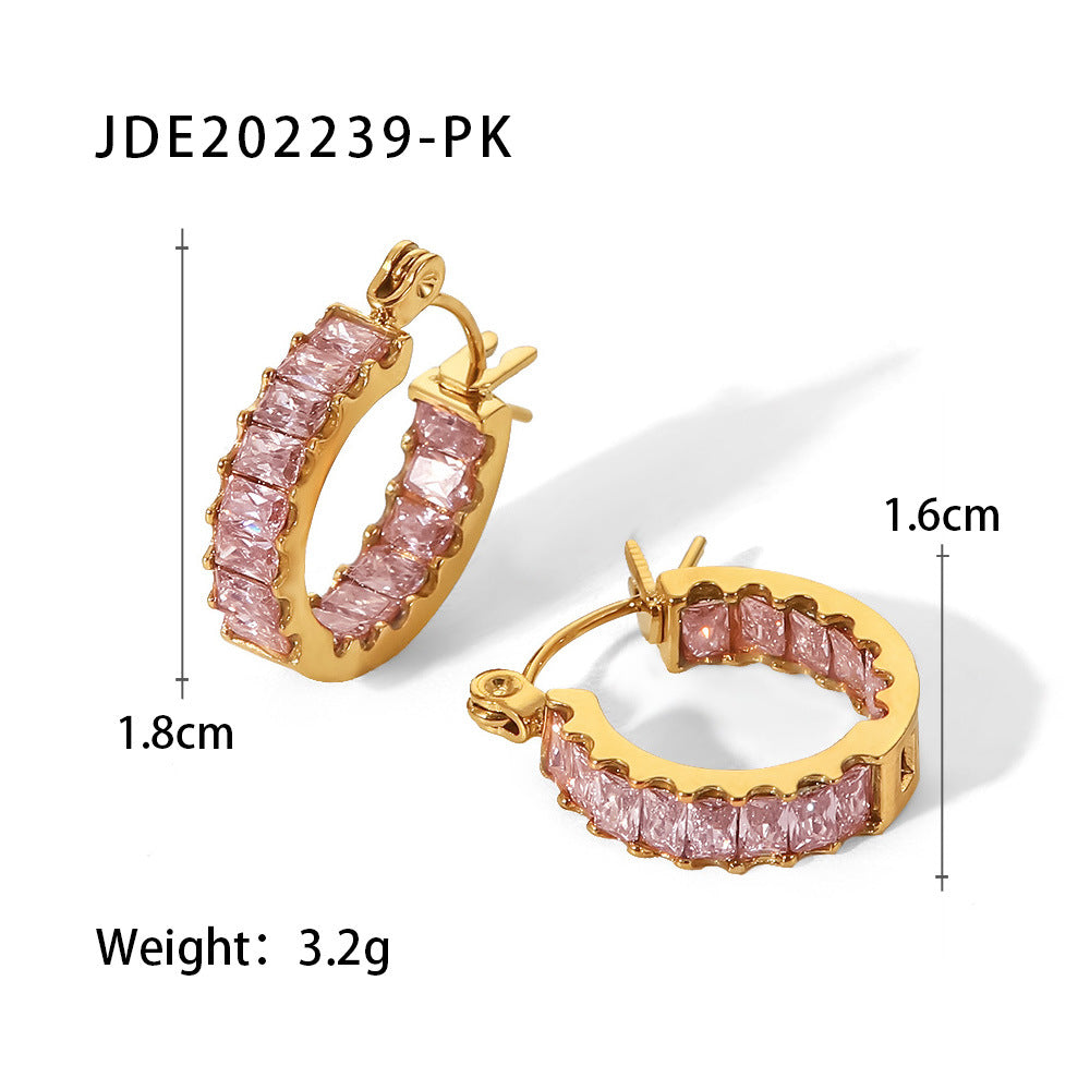 Gemstone Hoop earrings