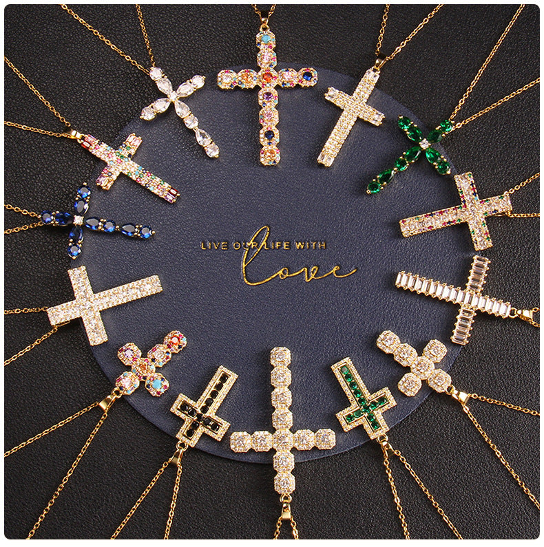 Glam Cross Vintage Necklace