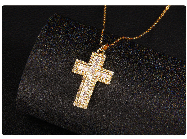 Glam Cross Vintage Necklace