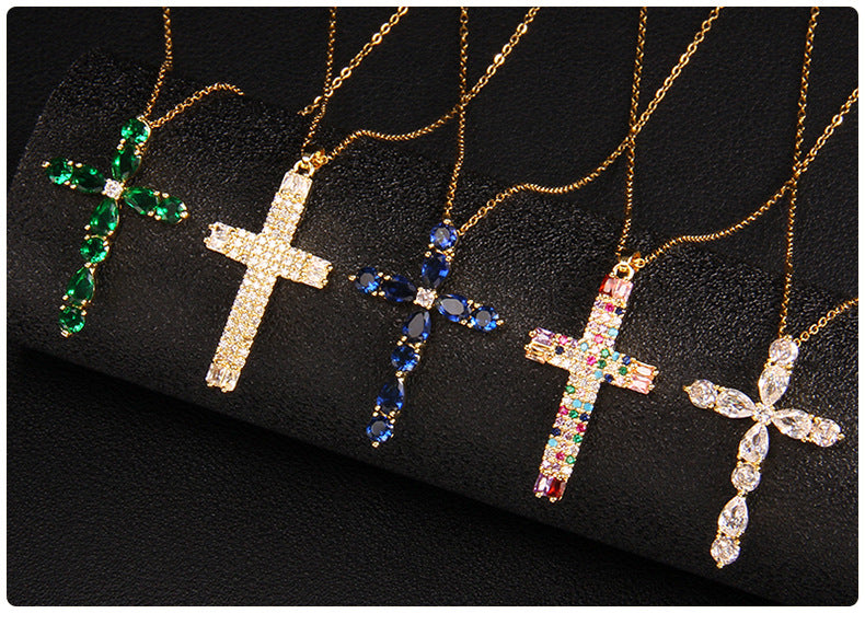 Glam Cross Vintage Necklace