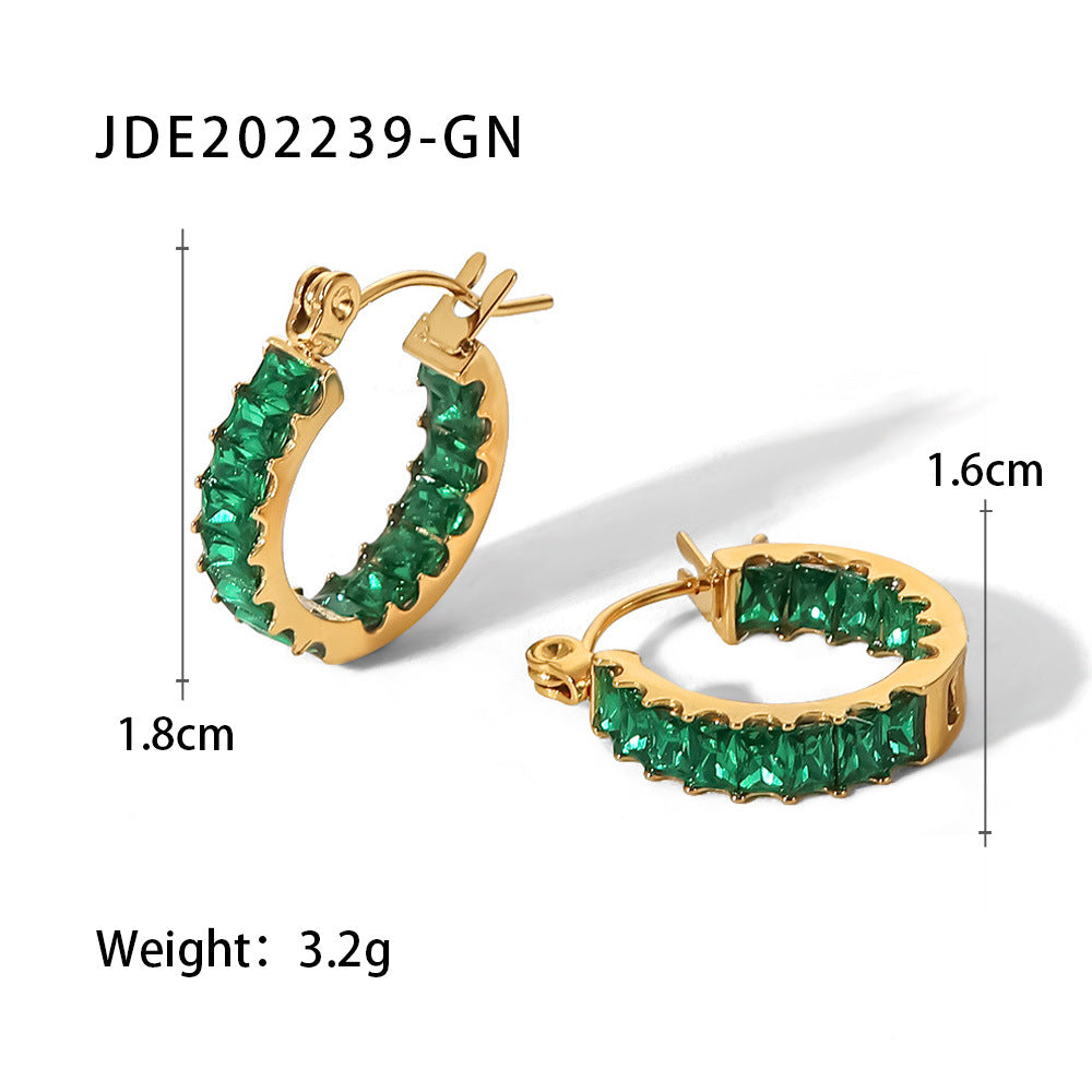 Gemstone Hoop earrings