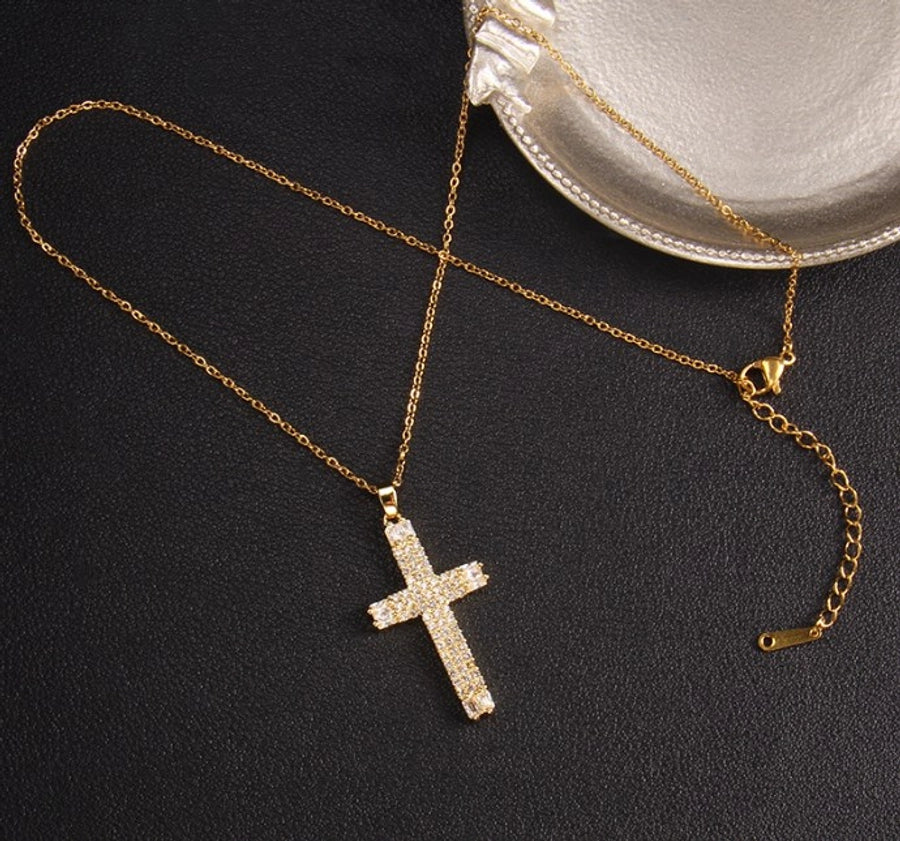 Glam Cross Vintage Necklace