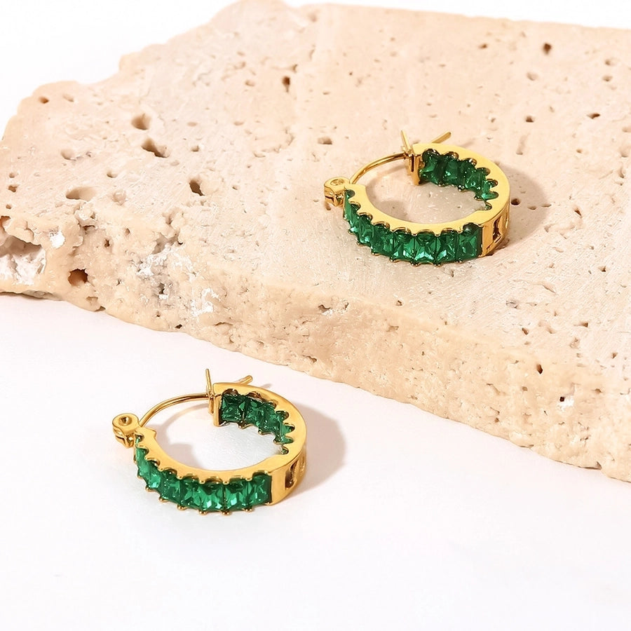 Gemstone Hoop earrings