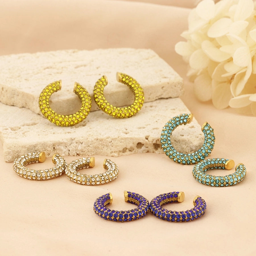 Color stone Ear Cuffs