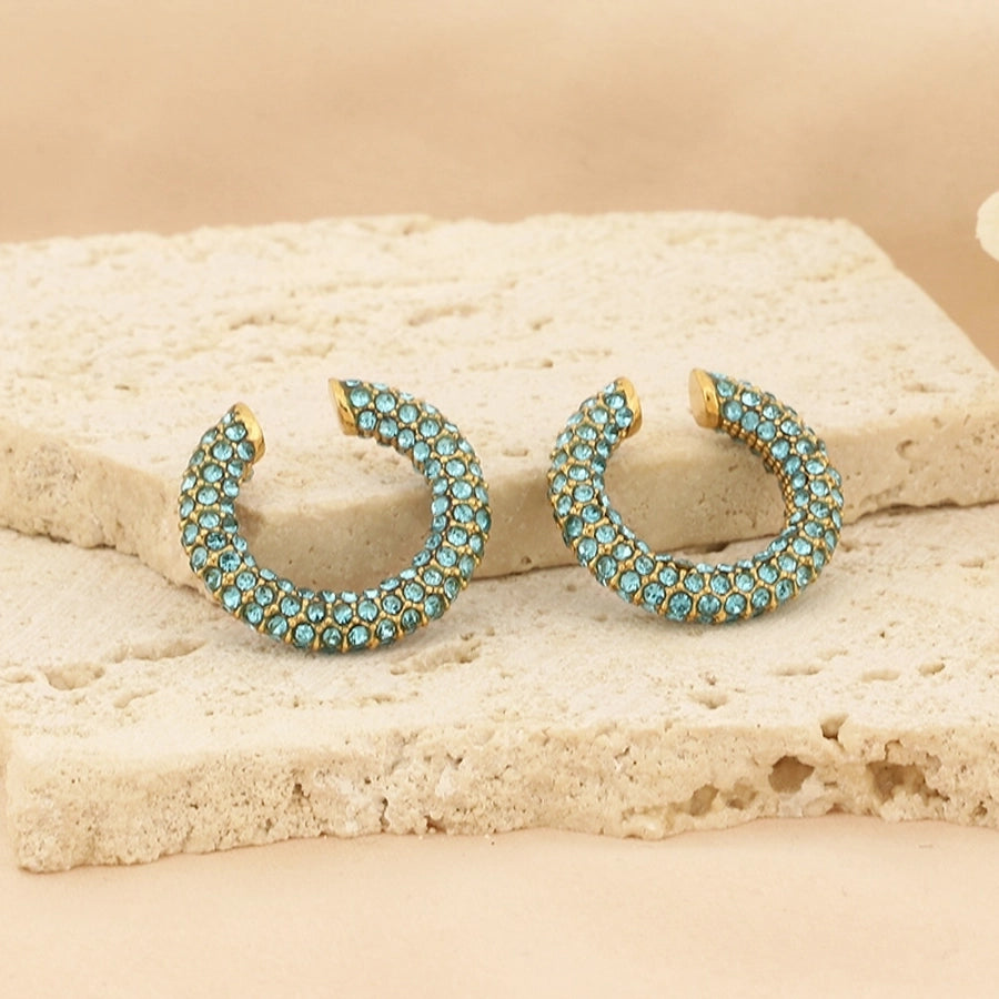 Color stone Ear Cuffs