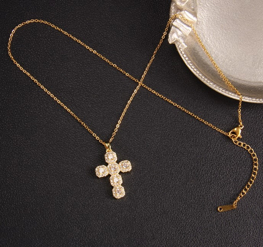 Glam Cross Vintage Necklace