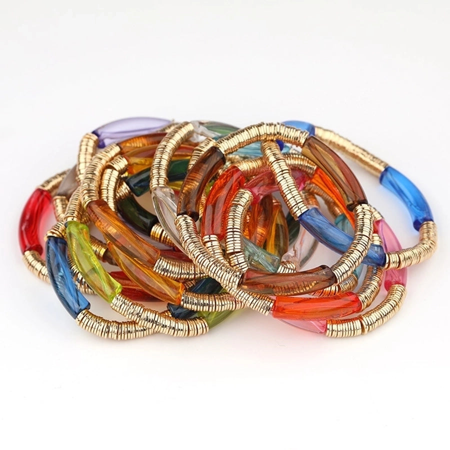 Acrylic metal bracelets