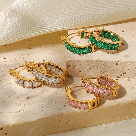 Gemstone Hoop earrings