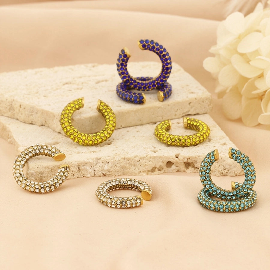 Color stone Ear Cuffs