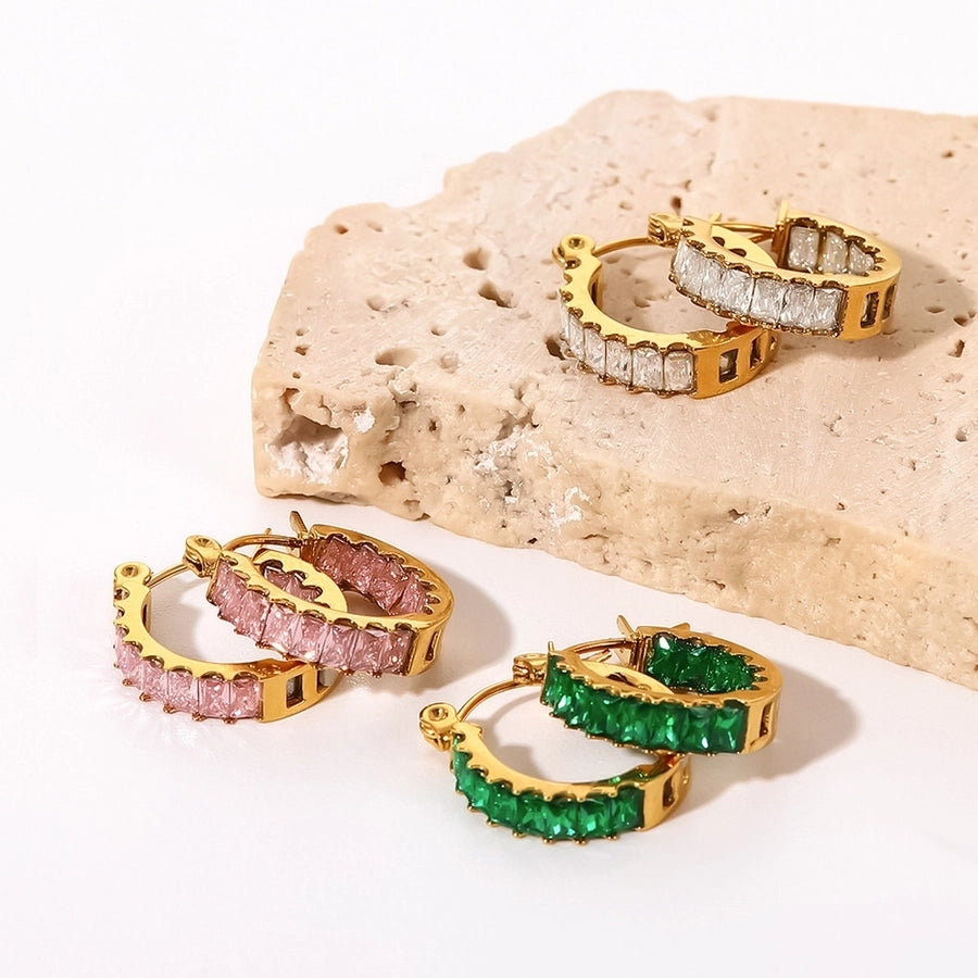 Gemstone Hoop earrings