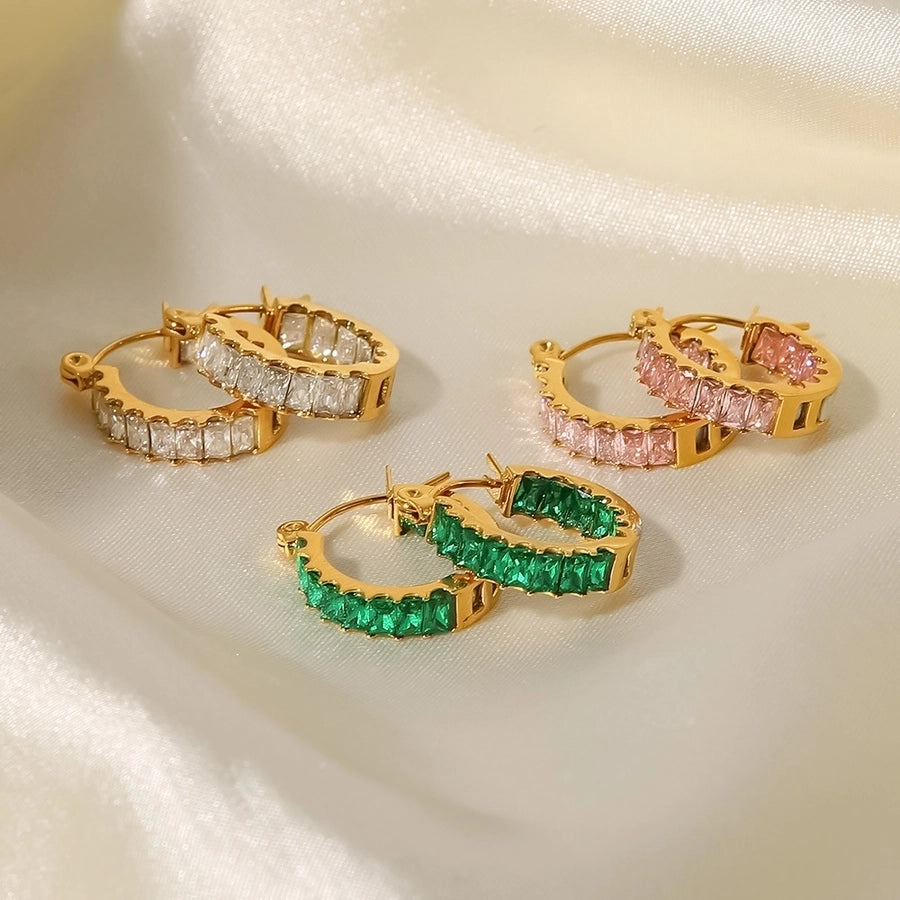 Gemstone Hoop earrings