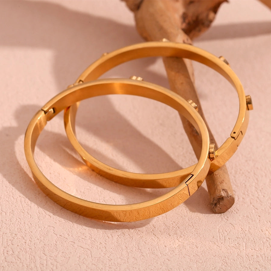 Heart stone bangles