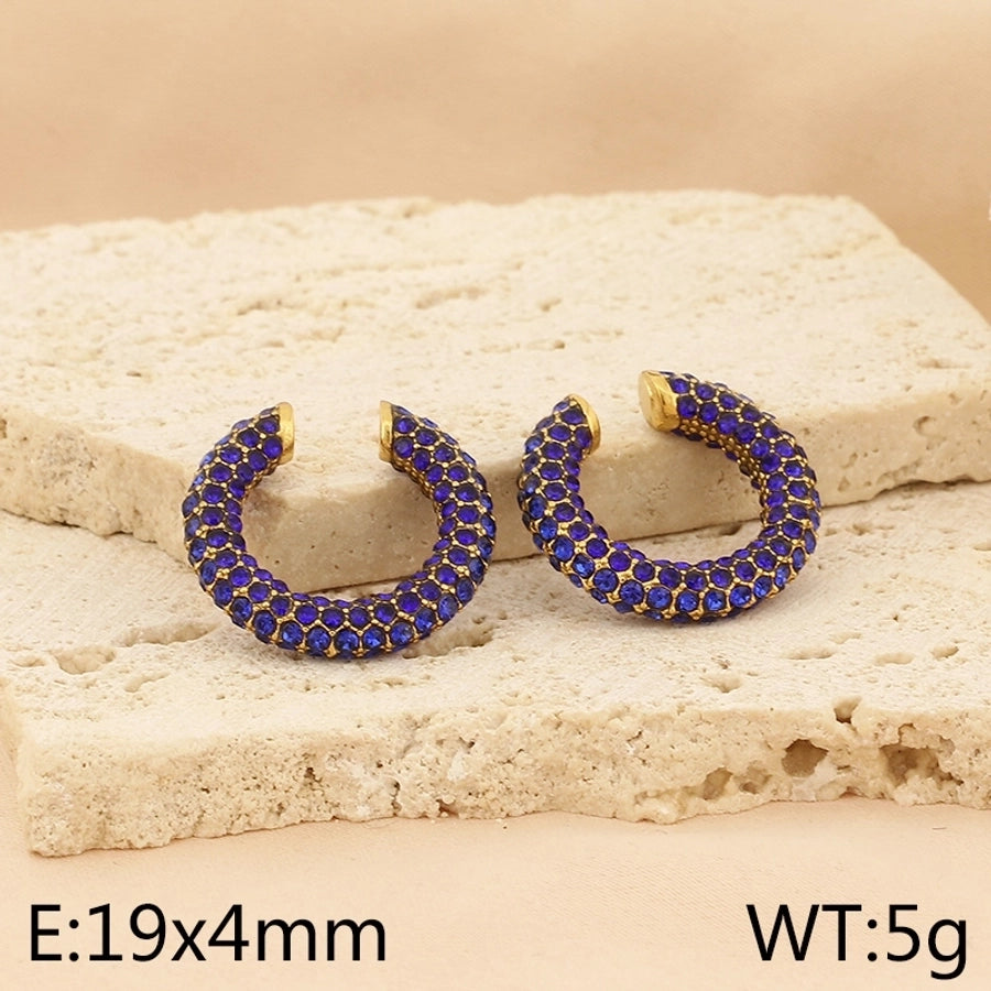 Color stone Ear Cuffs