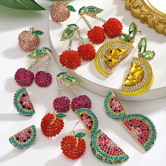 Juicy Fruit Bling Earrings