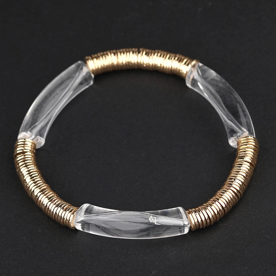 Acrylic metal bracelets