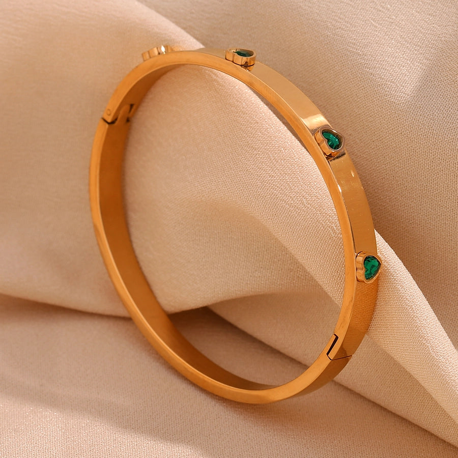 Heart stone bangles