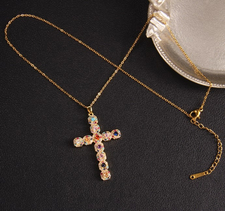 Glam Cross Vintage Necklace